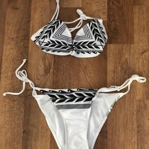 Black and white bikini